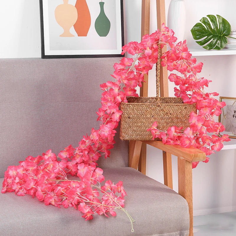 guirlande de fleurs artificielles pour décoration de mariage et intérieur - vue 8 sur 17