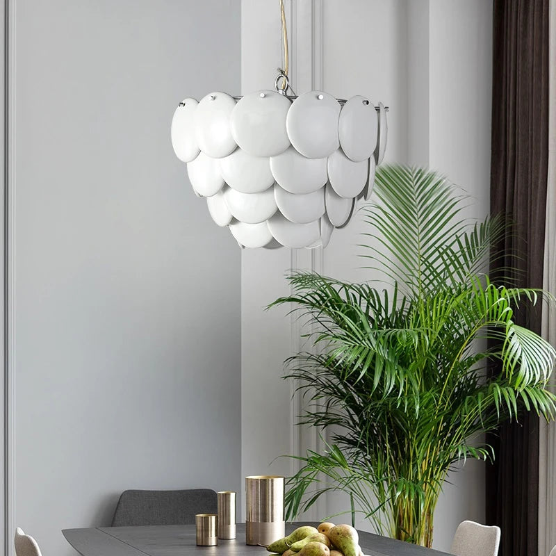 lustre contemporain en céramique style nordique moderne - vue 4 sur 10