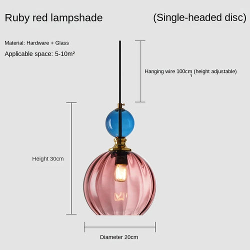 suspension moderne en verre décoratif pour enfants - vue 10 sur 13