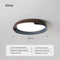 Plafonnier LED en forme de bois au design nordique moderne