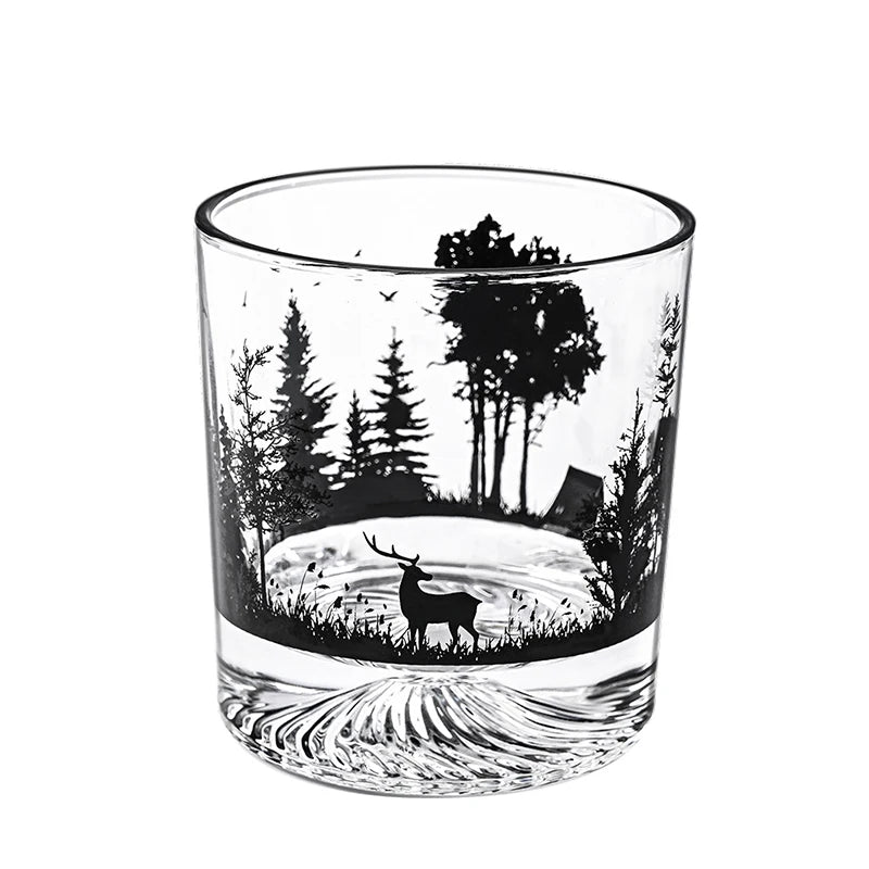 Verre à vin montagne enneigée relief rocher 300ml - vue 2 sur 6