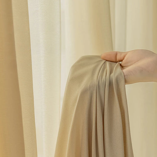 Rideau minimaliste translucide plissé isolant pour salon chambre - vue 3 sur 10