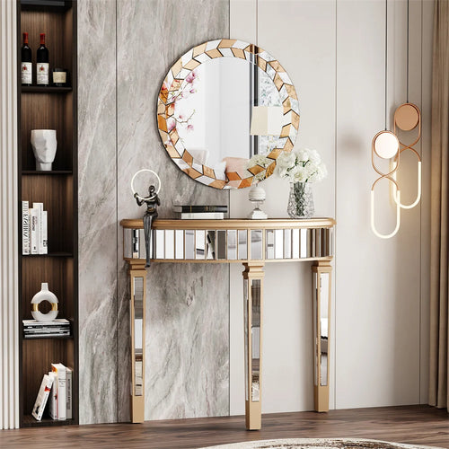 miroir mural décoratif moderne motif soleil design élégant - vue 4 sur 7