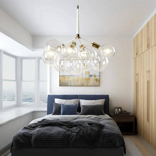 suspension moderne en verre pour décoration intérieure élégante - vue 4 sur 24