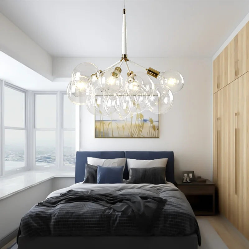 suspension moderne en verre pour décoration intérieure élégante - vue 3 sur 24