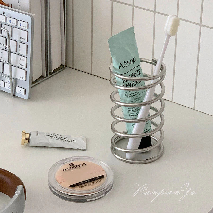 porte-brosse à dents en acier inoxydable pour salle de bain - vue 3 sur 6