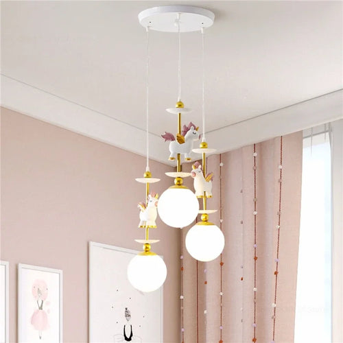 suspension à led créative style nordique pour chambre enfant - vue 2 sur 12