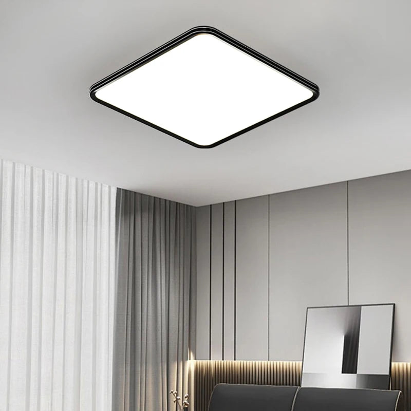 plafonnier led ultra mince moderne à quatre grilles décoratif intérieur - vue 5 sur 14