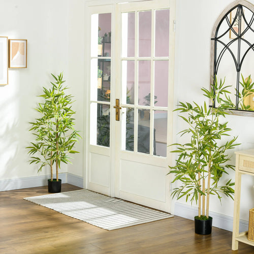 lot de 2 plantes artificielles avec pot et 498 feuilles - vue 3 sur 7