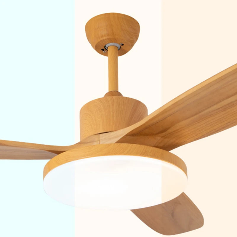 ventilateur de plafond moderne avec lumière télécommande et led modifiable - vue 5 sur 12