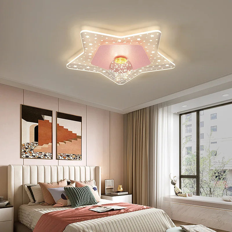 plafonnier moderne romantique pour chambre d'enfant chaleureux - vue 3 sur 8