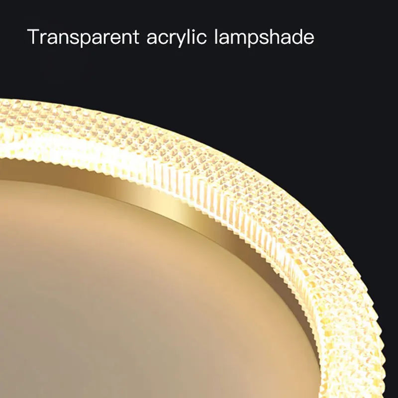 plafonnier de luxe design moderne avec anneau circulaire et rectangulaire led
