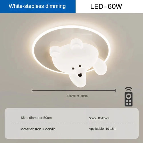 plafonnier led ours mignon pour chambre enfant - vue 13 sur 12