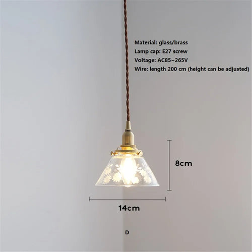 suspension rétro en verre et laiton pour décoration intérieure - vue 11 sur 10