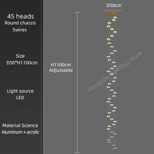 lustre moderne à led pour éclairage intérieur élégant - vue 27 sur 26