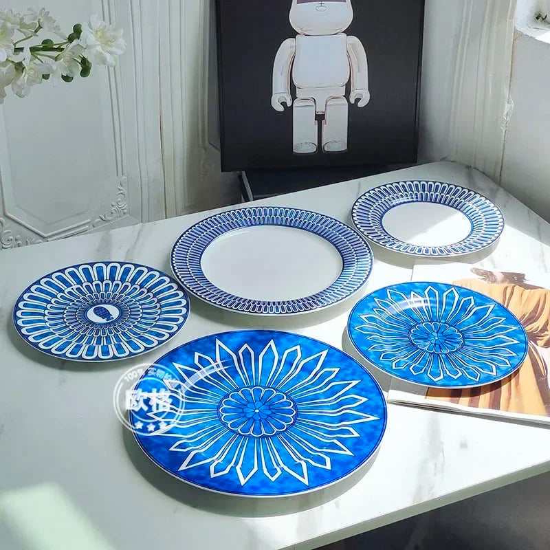 assiette europeenne luxueuse motif sceau pour teatime dimsum