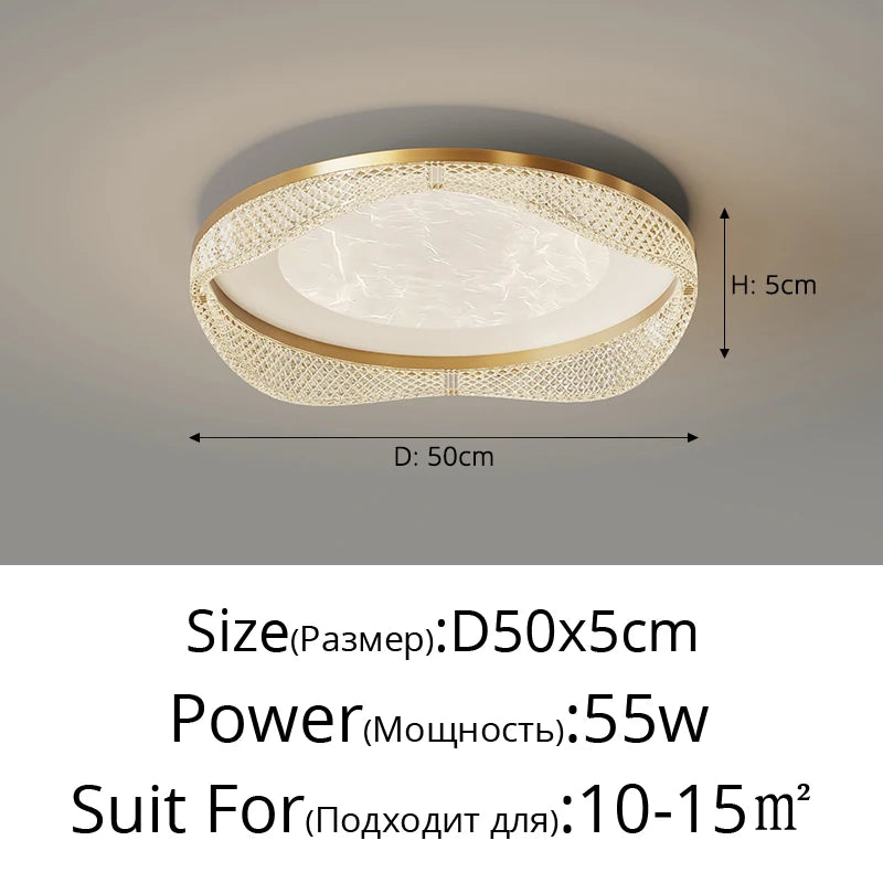 plafonnier moderne en laiton design créatif minimaliste pour intérieur