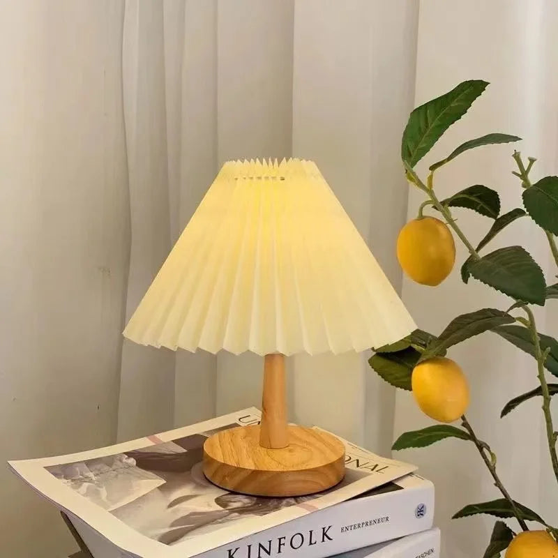 Lampe de Table plissée LED nordique moderne Ins