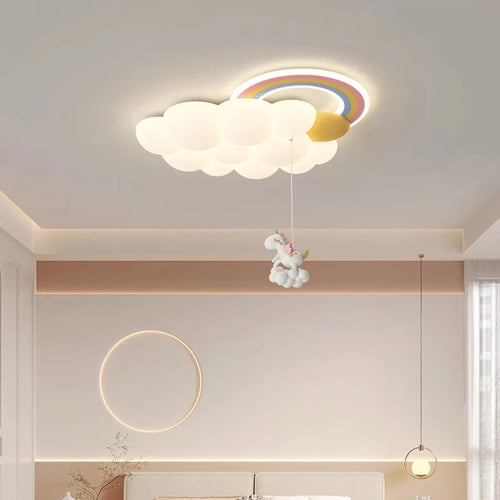 plafonnier led nuage arc-en-ciel pour chambre enfant - vue 5 sur 10