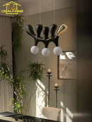 suspension traditionnelle en bois massif zen art décorative pour restaurant et bar