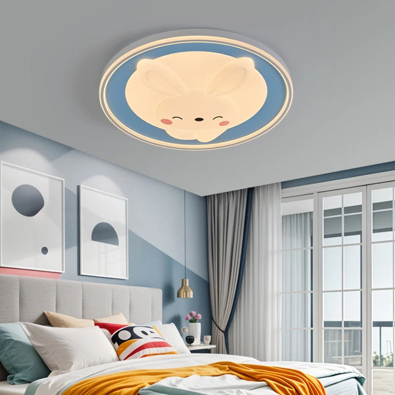 plafonnier lapin dessin animé pour décoration chambre enfants - vue 4 sur 9