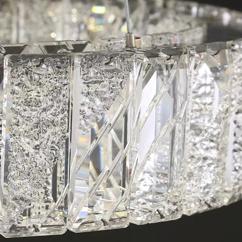 Lustre design cristal nordique pour salle à manger éclairage intérieur