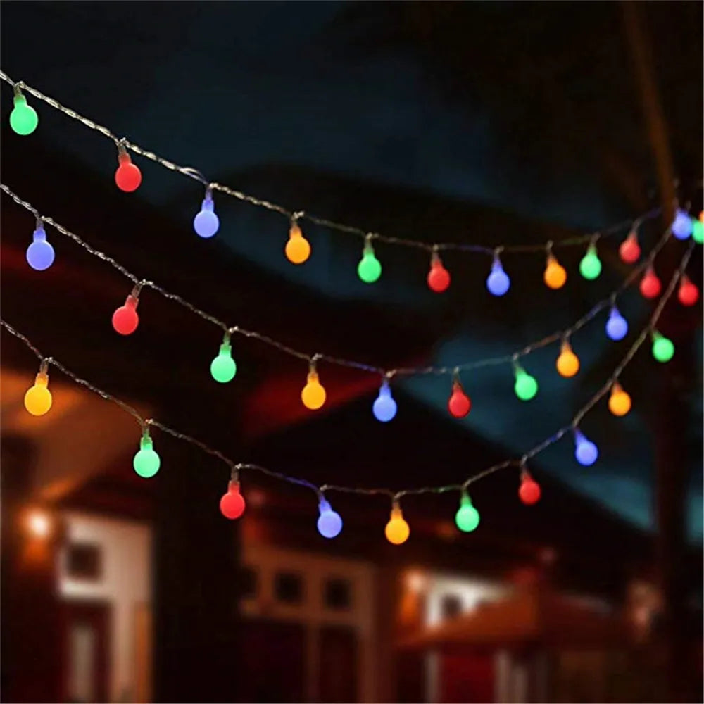 guirlande lumineuse à boules led pour mariage et jardin extérieur - vue 6 sur 9