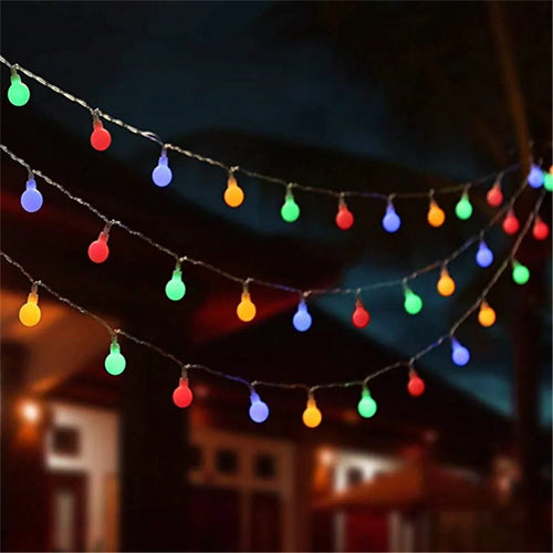 guirlande lumineuse à boules led pour mariage et jardin extérieur - vue 7 sur 9
