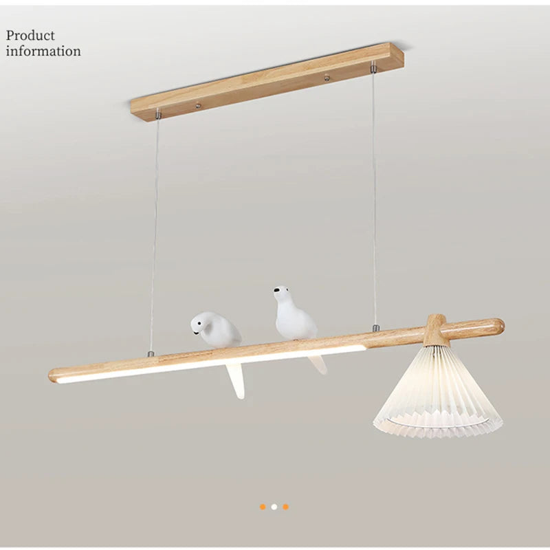 lustre moderne en bois suspension créative pour décoration intérieure - vue 6 sur 10