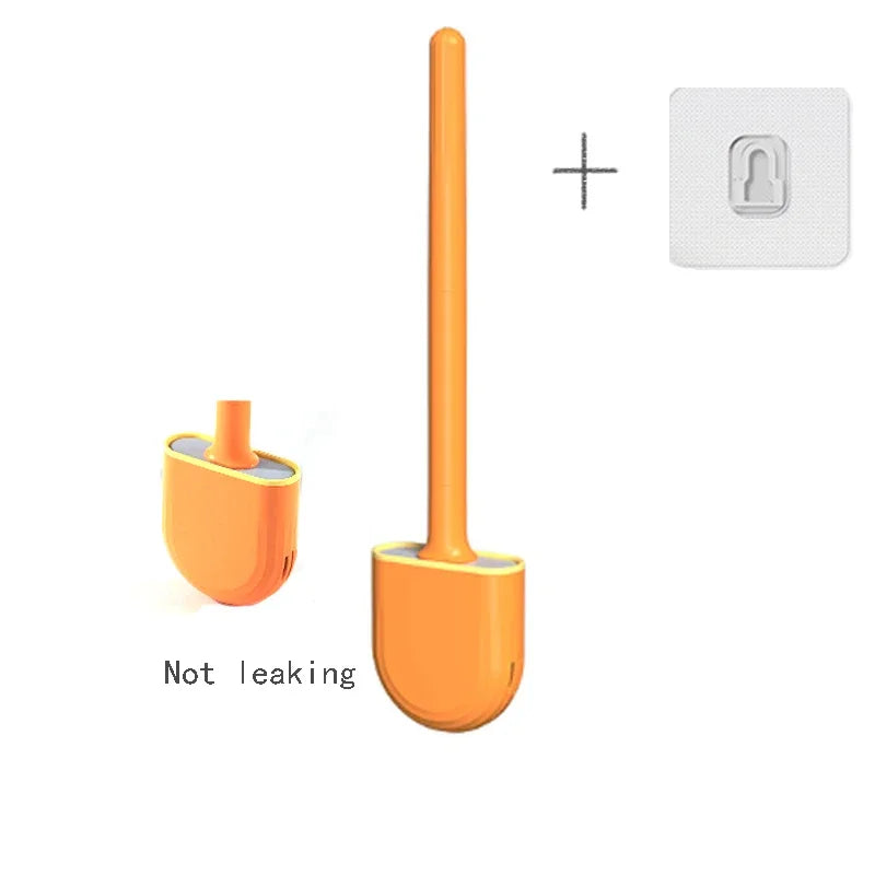 brosse de toilette en silicone avec support et poils souples - vue 12 sur 11