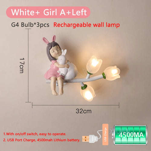 applique murale rechargeable en résine pour chambre d'enfant décorative - vue 16 sur 22