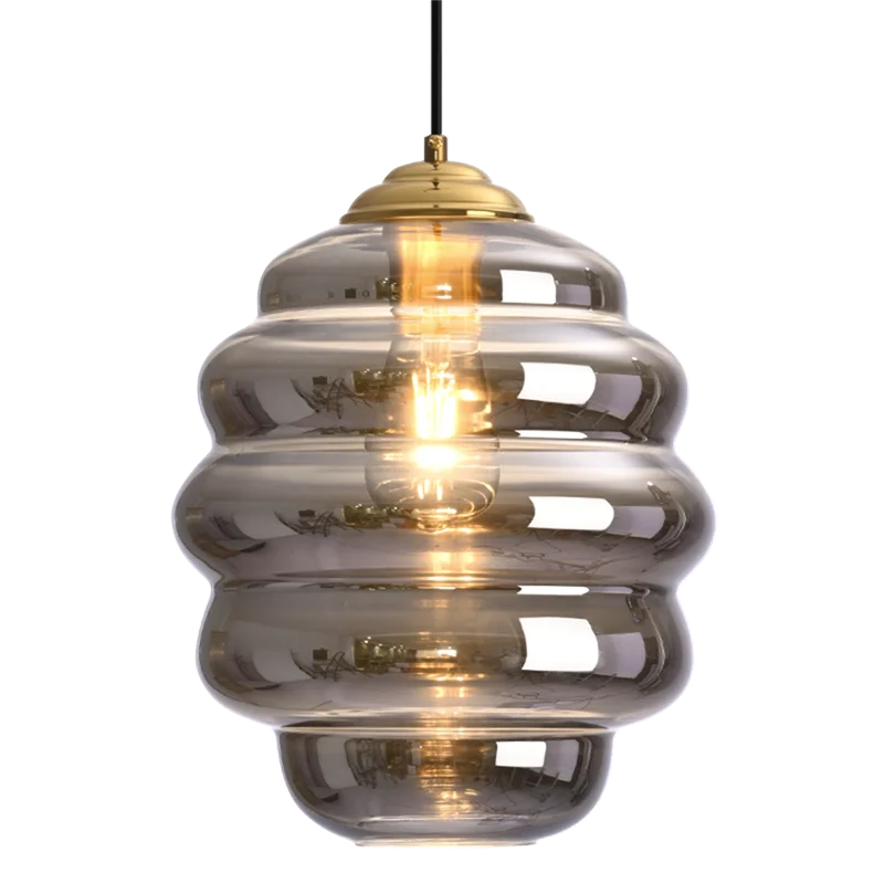 suspension boule de vitrail nordique moderne - vue 6 sur 15