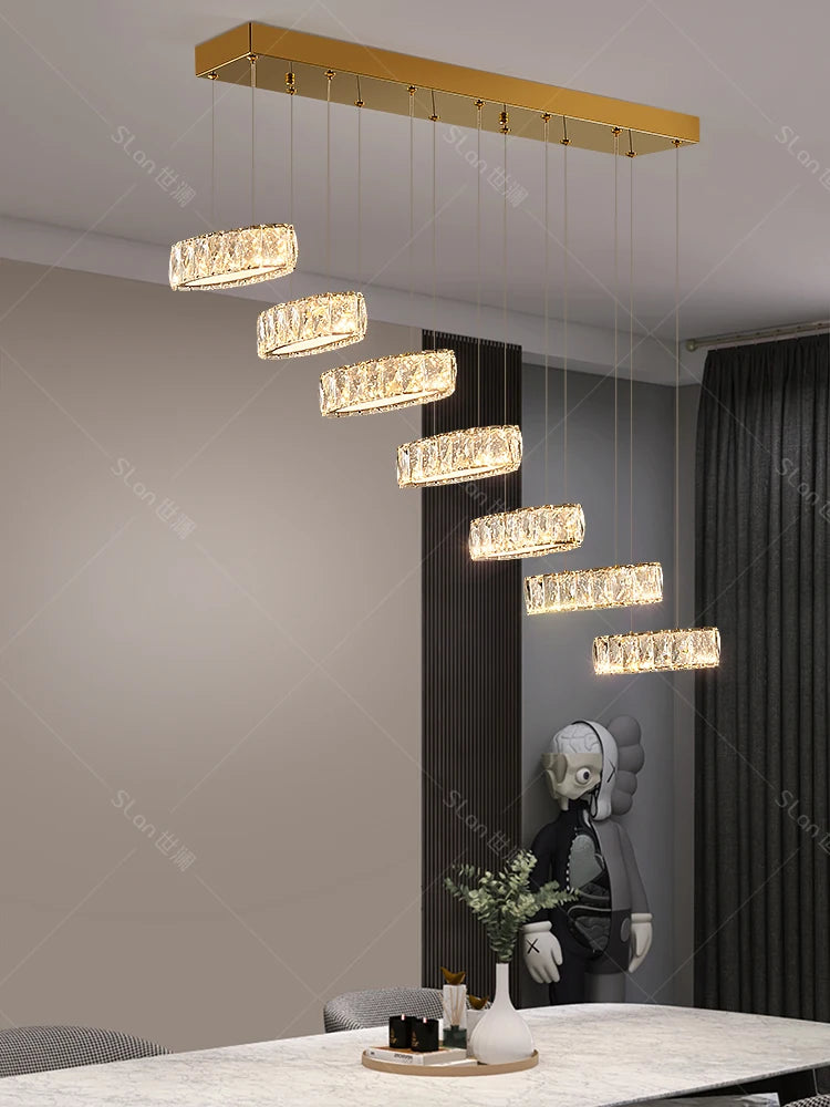 suspension en cristal design nordique luxueux nouvelle collection - vue 3 sur 9