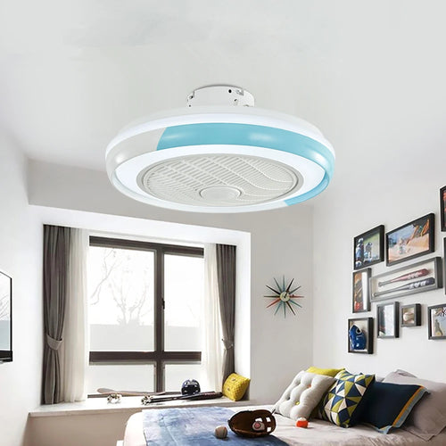 plafonnier moderne nordique avec ventilateur led intelligent et silencieux - vue 3 sur 18