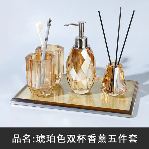ensemble de produits de toilette en cristal et verre - vue 11 sur 18