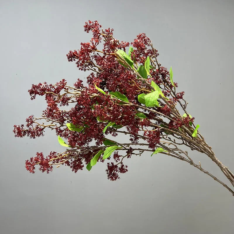 lot de 2 fleurs artificielles en saule des neiges décoratives - vue 5 sur 12