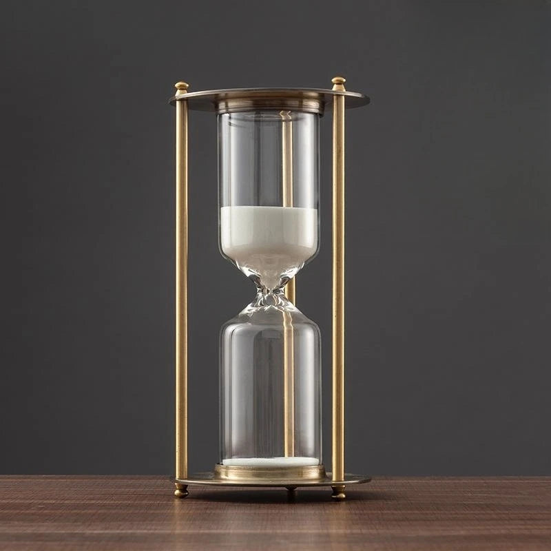 sablier classique vintage en métal pour décoration et étude