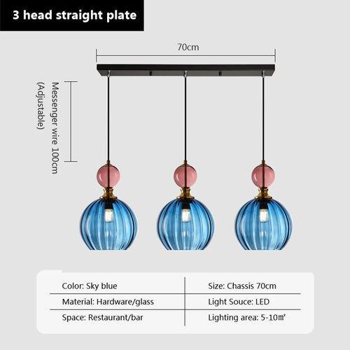 suspension bonbon verre luminaire déco maison - vue 11 sur 14