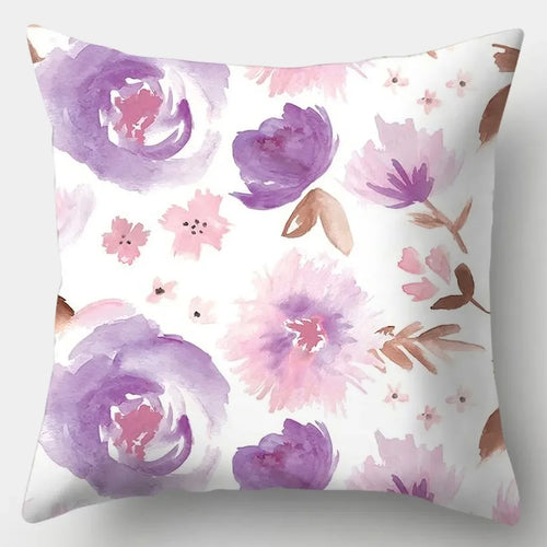 taie d'oreiller carrée à fleurs 45 cm x 45 cm