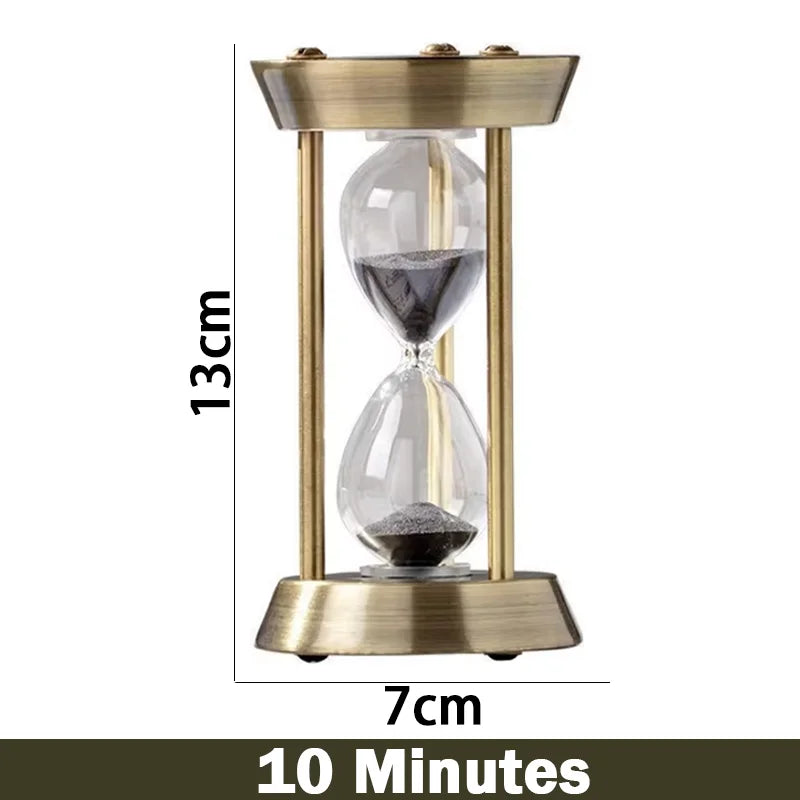 horloge sablier rétro en métal pour décoration et chronométrage - vue 14 sur 15