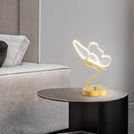 Lampe à poser design LED métallique ondulé Papillon