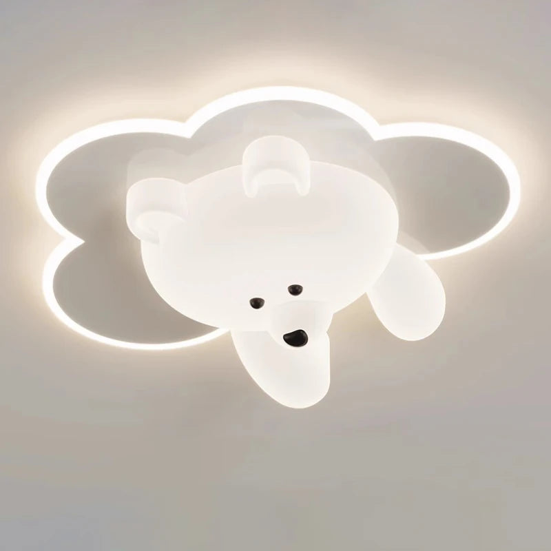 plafonniers mignons en forme d'ours et nuage pour enfants - vue 5 sur 10