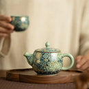 Théière ru kiln céramique pivoine style han kungfu