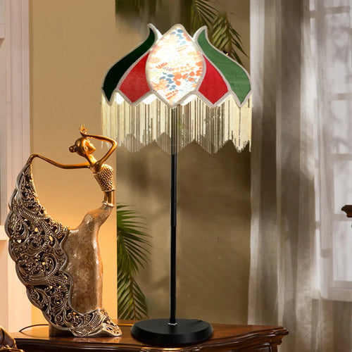 lampadaire led rétro en tissu pour une décoration élégante - vue 4 sur 9