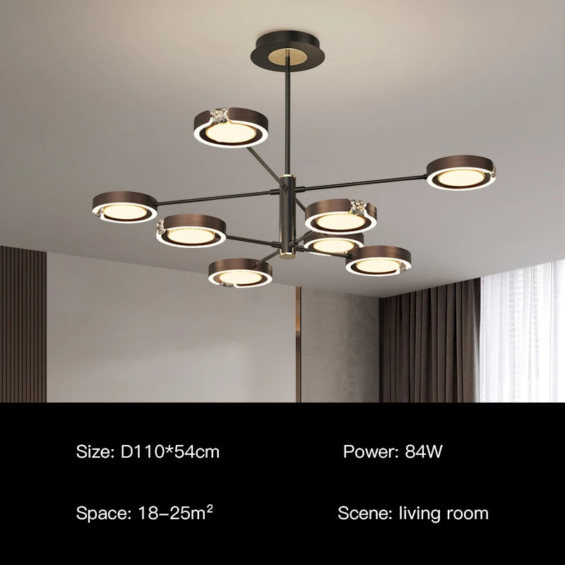 suspension led moderne au design minimaliste élégant pour intérieur - vue 9 sur 18