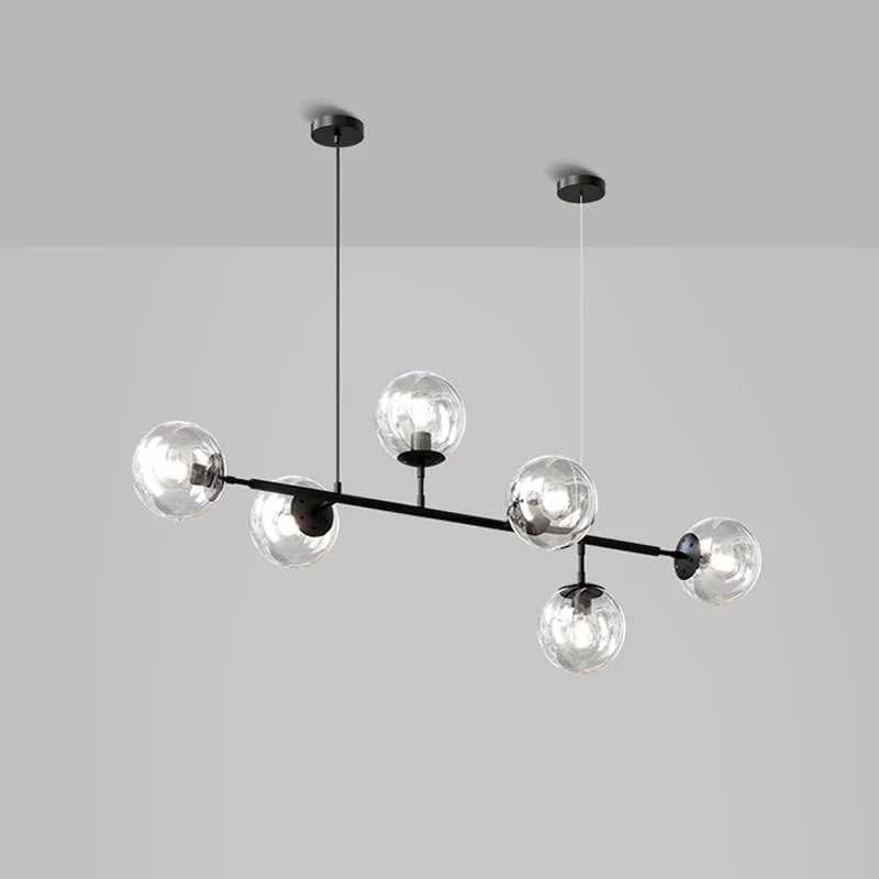 Lustre boule en verre moderne design