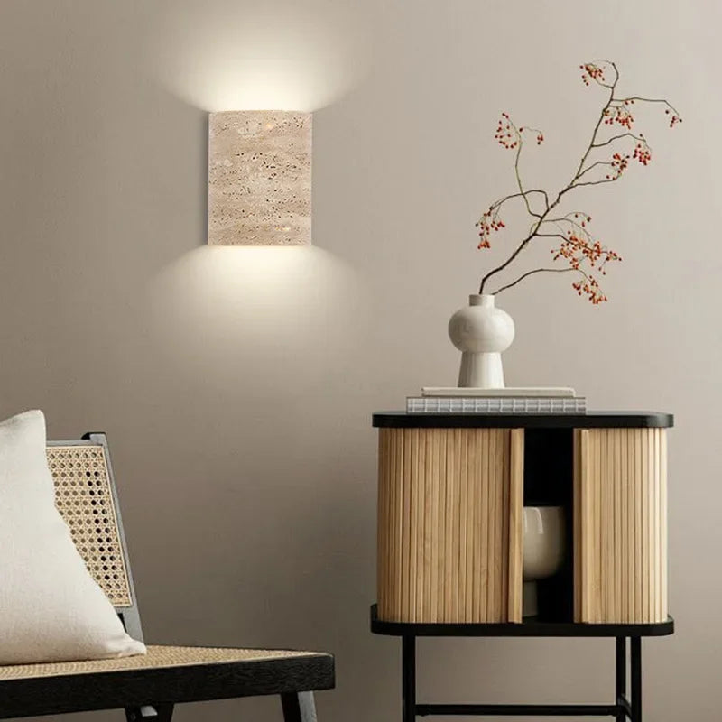 applique murale led en pierre naturelle style moderne décoratif - vue 5 sur 7