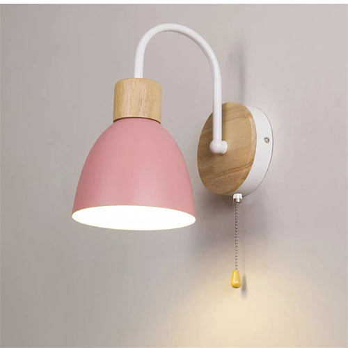 applique nordique moderne macaron avec interrupteur led décoration maison - vue 11 sur 18