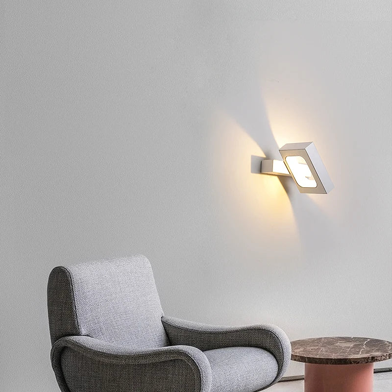 applique murale led moderne rotative pour décoration intérieure - vue 4 sur 12