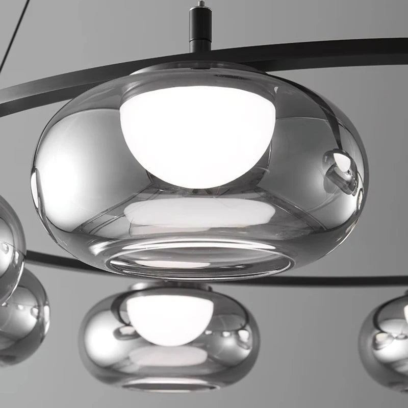 Lustre moderne luminaire suspendu lustre pour la cuisine lampes suspendues pour salon éclairage intérieur en verre